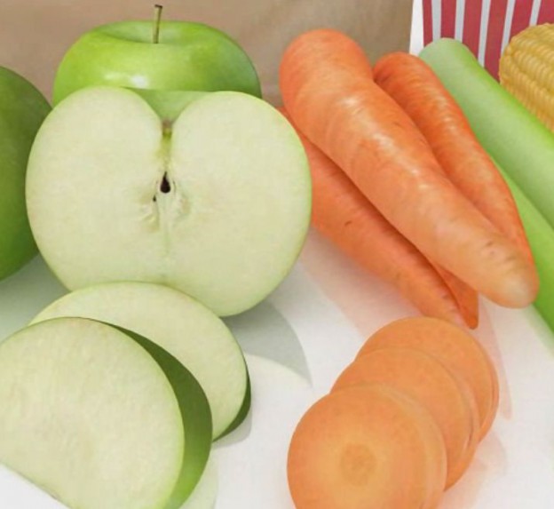 矯正治療中に避けたい食べ物、果物や野菜類